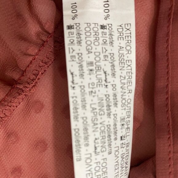 ZARA Rose Clip Dot Romper Dress women's M coquette ruffled tie flirty plunge - Picture 11 of 13